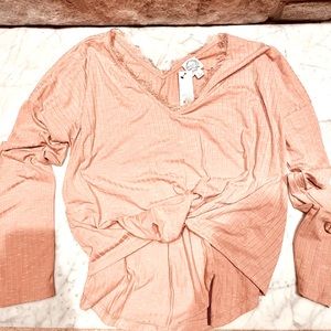 Blush colored lacey blouse